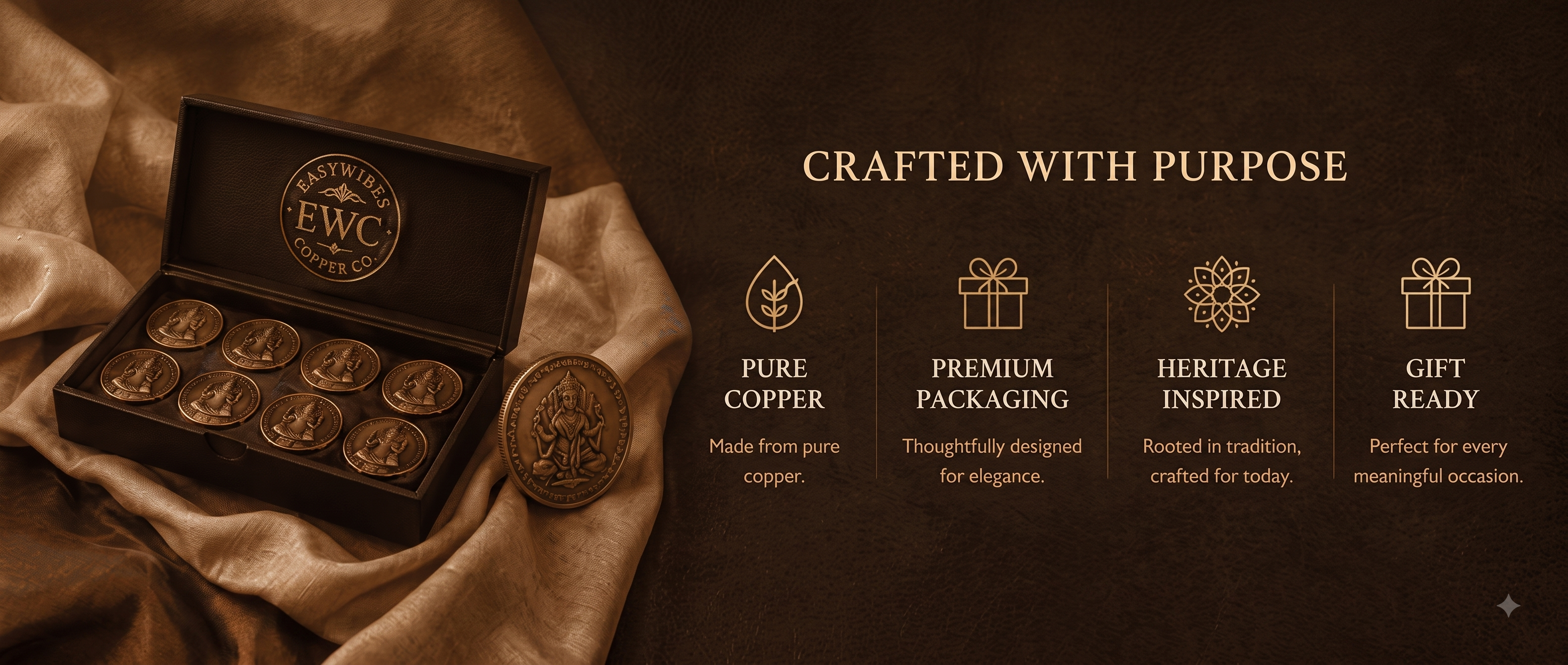 Crafted with purpose copper products banner